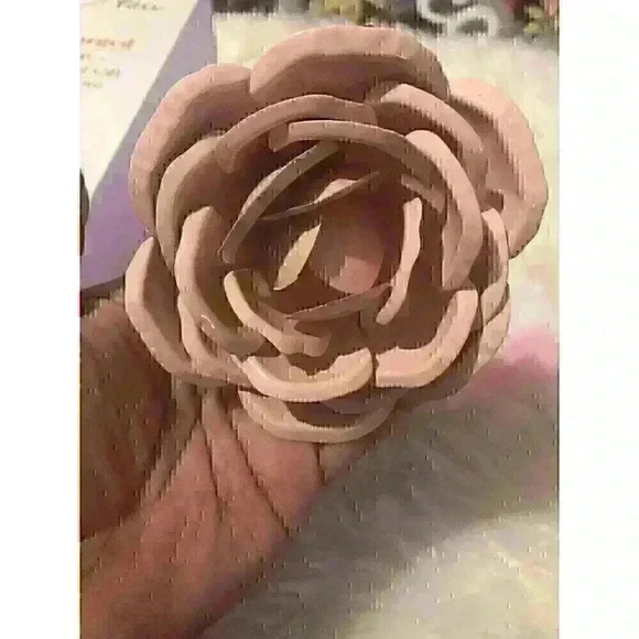 NEW Rose of Love Hand Forged Iron Pink Rose Anniversary Wedding Valentines Day - Picture 5 of 8